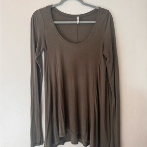 Olive Long Sleeve Women's Top